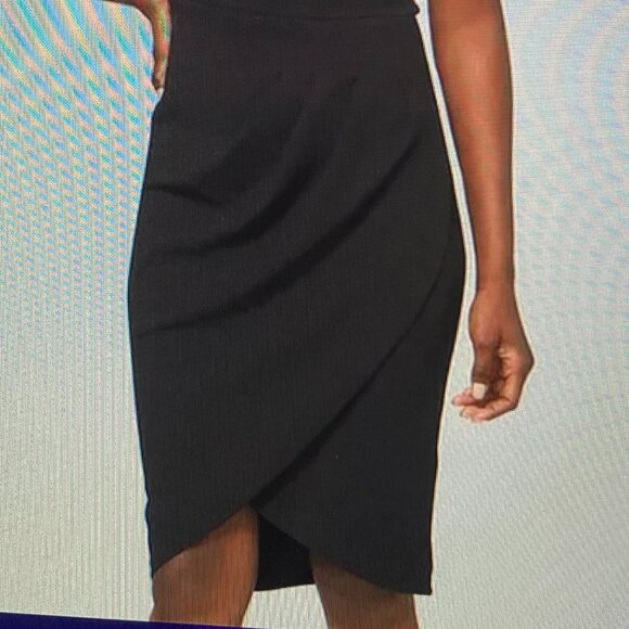 White House Black Market NWT Black Midi Dress Women Size 4 - Picture 14 of 14